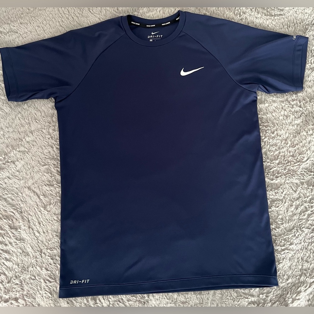 NIKE SWIM Dark Blue DRI FIT Tee